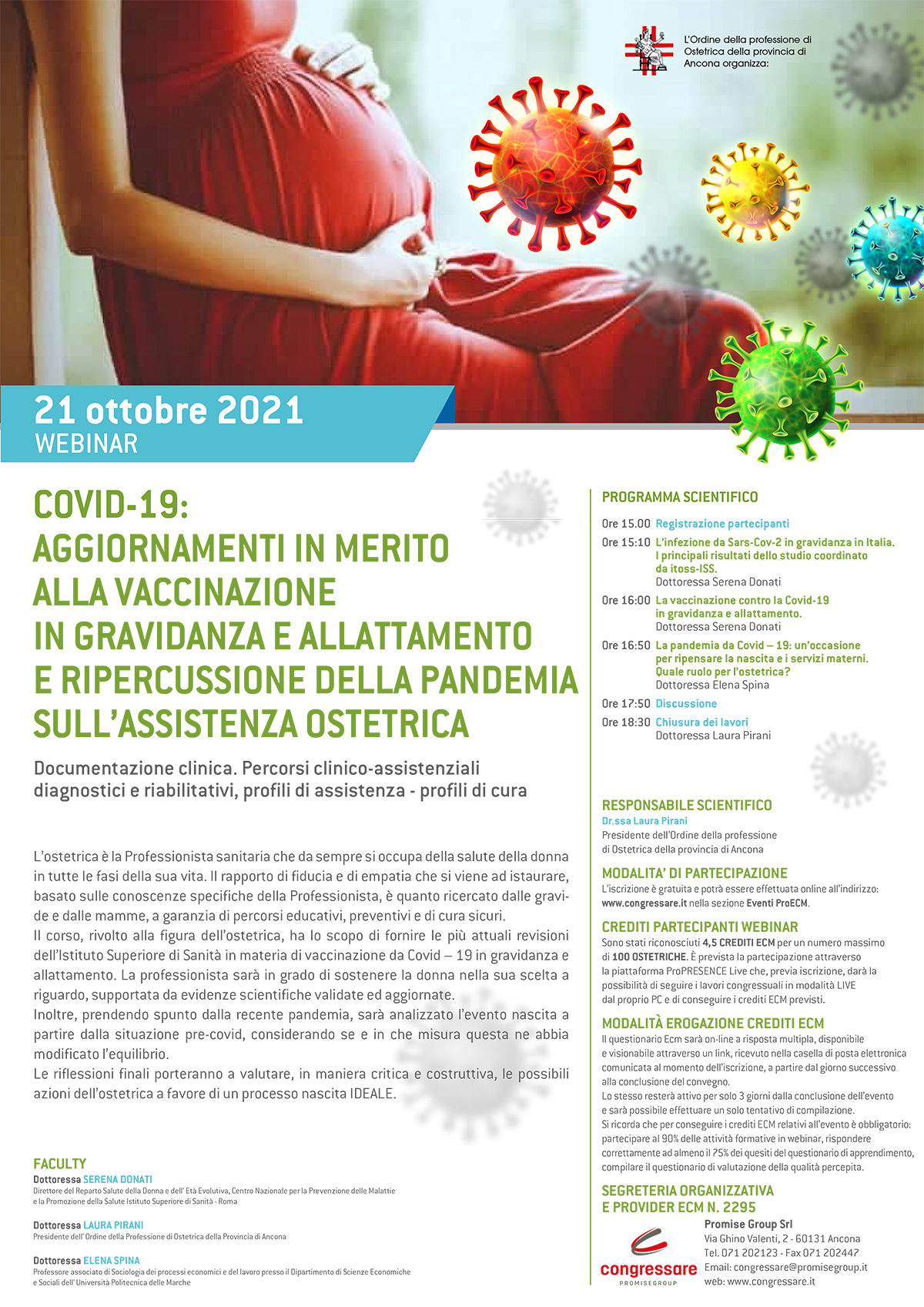 COVID-19: AGGIORNAMENTI IN MERITO ALLA VACCINAZIONE IN GRAVIDANZA E ALLATTAMENTO E RIPERCUSSIONE DELLA PANDEMIA SULL'ASSISTENZA OSTETRICA